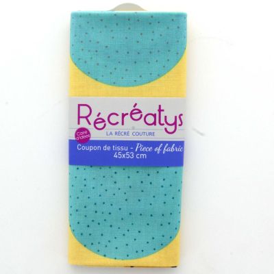 COUPON TISSU 45x53cm Coll. Jaune N°47  - 100% coton