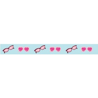 Récréatys - Ruban Gros grain 16mm Univers Girly Lunettes - PRIX AU METRE