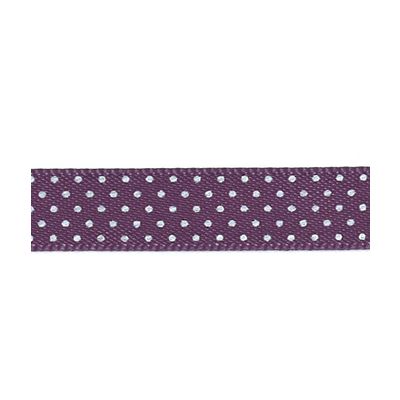 Ruban Satin Plumetis Frou-Frou 9mm Violet foncé - PRIX AU METRE