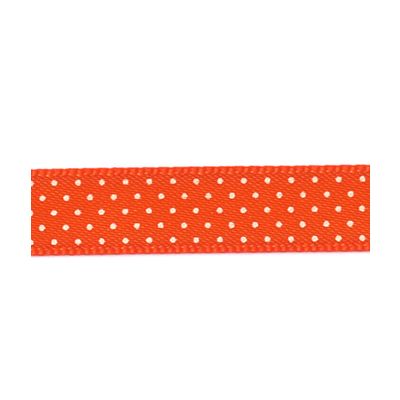 Ruban Satin Plumetis Frou-Frou 9mm Orange - PRIX AU METRE