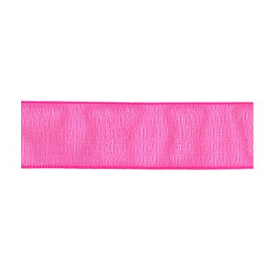 Ruban Organza soyeux Uni Rose Fushia - PRIX AU METRE