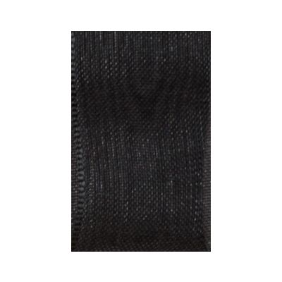Ruban Organza soyeux Uni Noir - PRIX AU METRE