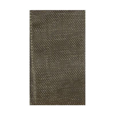 Ruban Organza soyeux Uni Vert Kaki - PRIX AU METRE