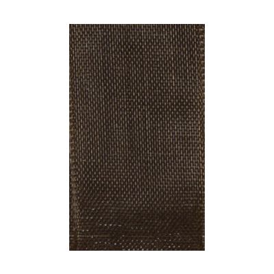 Ruban Organza soyeux Uni Marron Chocolat - PRIX AU METRE