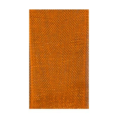 Ruban Organza soyeux Uni Orange - PRIX AU METRE
