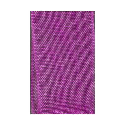 Ruban Organza soyeux Uni Rose camélia - PRIX AU METRE