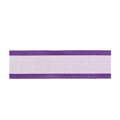 Ruban Organza Bords Satin Violet foncé - PRIX AU METRE