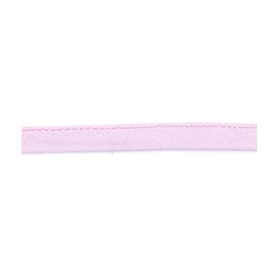 Frou-Frou Cordon Spaghetti Tissu Coton Uni 7mm Rose clair - PRIX AU METRE
