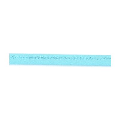 Frou-Frou Cordon Spaghetti Tissu Coton Uni 7mm Bleu lagon - PRIX AU METRE