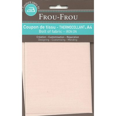 Tiissu thermocollant A4 Frou-Frou en tissu Uni Saumon