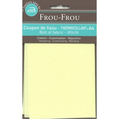 Tiissu thermocollant A4 Frou-Frou en tissu Uni Vert Anis