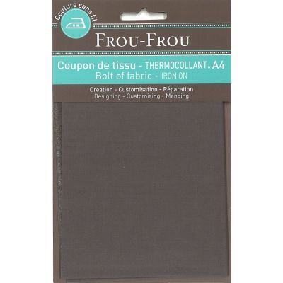 Tiissu thermocollant A4 Frou-Frou en tissu Uni Taupe
