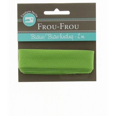 Biais Coton Uni Frou-Frou 20mmx 2mètres Vert pomme