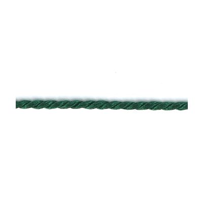 Frou-Frou Cordelière Rayonne 2mm Unis Vert Emeraude - PRIX AU METRE
