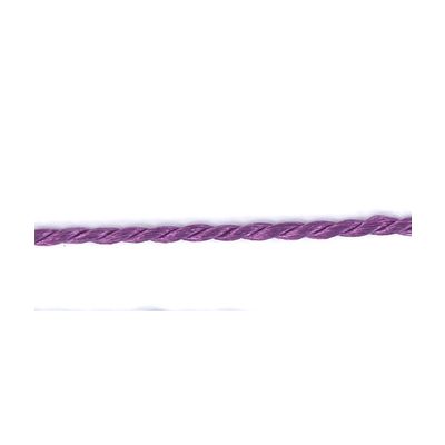 Frou-Frou Cordelière Rayonne 2mm Unis Violet Rose - PRIX AU METRE