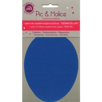 Pic & Malice coudiere/genouillere thermocollant uni Bleu roy