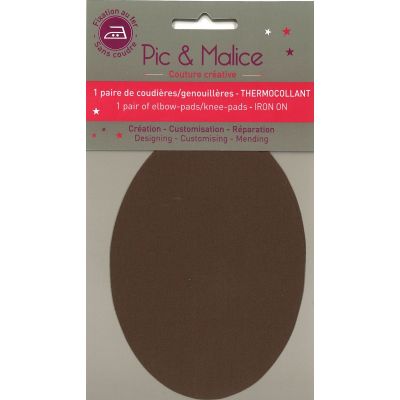 Pic & Malice coudiere/genouillere thermocollant uni Marron