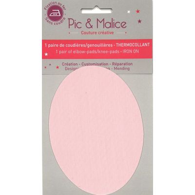 Pic & Malice coudiere/genouillere thermocollant uni Rose clair