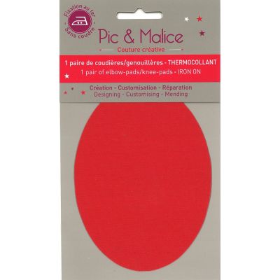 Pic & Malice coudiere/genouillere thermocollant uni Rouge