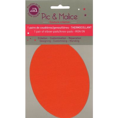 Pic & Malice coudiere/genouillere thermocollant uni Orange