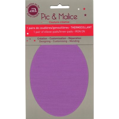 Pic & Malice coudiere/genouillere thermocollant uni Lilas