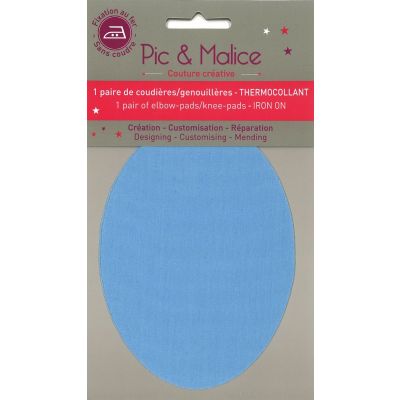 Pic & Malice coudiere/genouillere thermocollant Bleu ciel