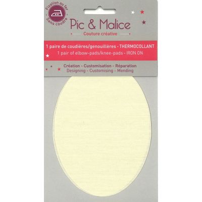 Pic & Malice coudiere/genouillere thermocollant uni écru