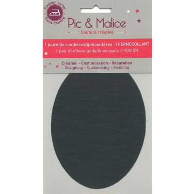 Pic & Malice coudiere/genouillere thermocollant uni Marron foncé