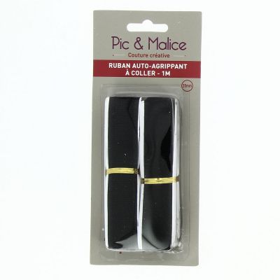 BANDE AUTO AGRIPPANT AUTOCOLLANT - Noir Longueur 1 mètre