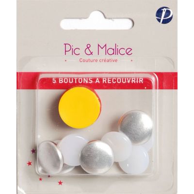 LOT DE BOUTONS METAL  A RECOUVRIR