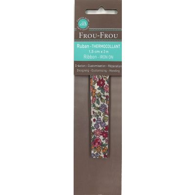Ruban thermocollant 15mmx2m Frou-Frou Fleuri Rouge
