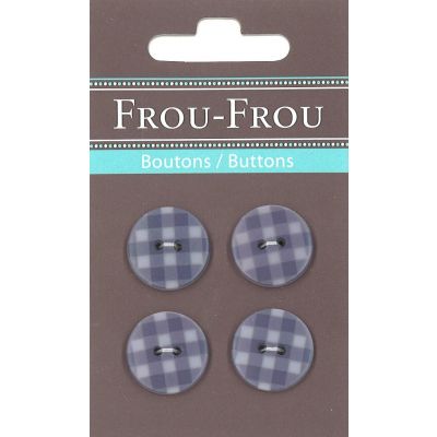 Carte 4 boutons Frou-Frou Myrtille Etoiles 18mm