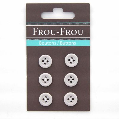 Carte de 6 ou 4 boutons (selon taille) UNIS Gris clair