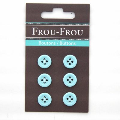 Carte de 6 ou 4 boutons (selon taille) UNIS Bleu mer