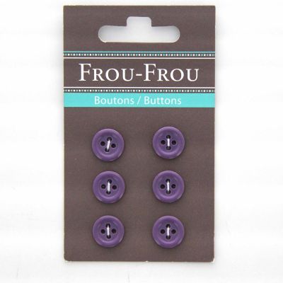 Carte de 6 ou 4 boutons (selon taille) UNIS Violet foncé