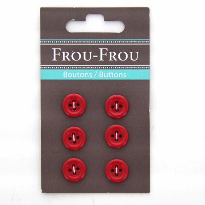 Carte de 6 ou 4 boutons (selon taille) UNIS Rouge