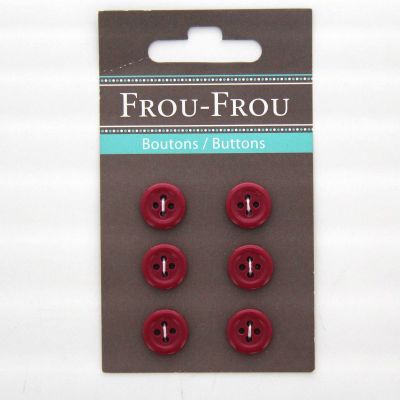 Carte de 6 ou 4 boutons (selon taille) UNIS Bordeaux