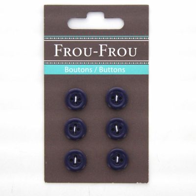 Carte de 6 ou 4 boutons (selon taille) UNIS Bleu marine