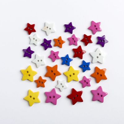 Récréatys Sachet boutons fantaisie etoiles mini Multicolore