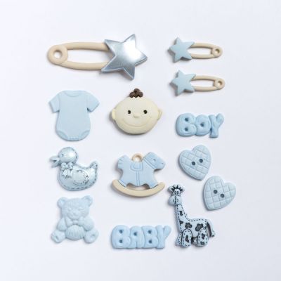 Récréatys Sachet boutons fantaisie naissance assortiment Garçon