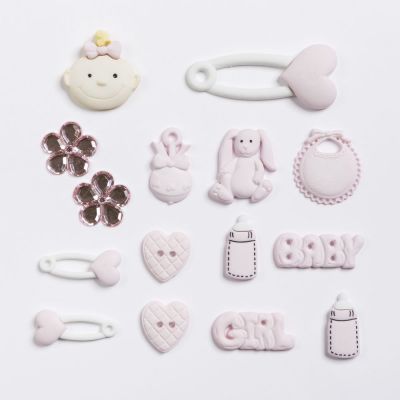 Récréatys Sachet boutons fantaisie naissance assortiment fille