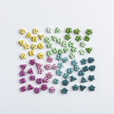 Récréatys Sachet boutons fantaisie assortiment etoiles fleurs