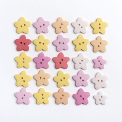 Récréatys Sachet boutons fantaisie etoile pastelles