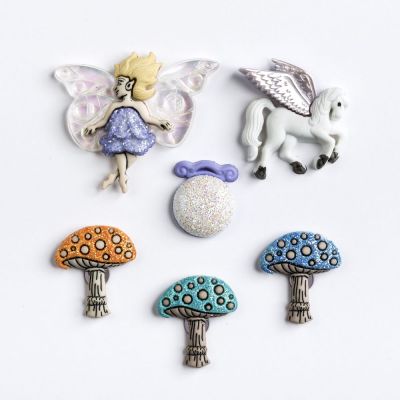 Récréatys Sachet boutons fantaisie Fées champignons