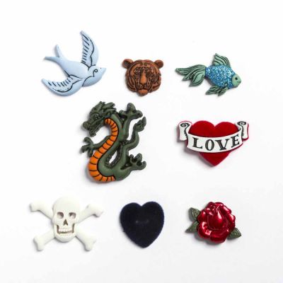 Récréatys Sachet boutons fantaisie Amour Rock