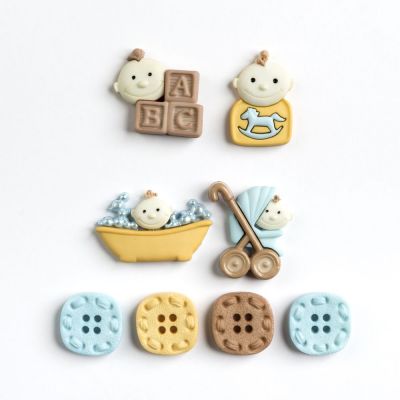 Récréatys Sachet boutons fantaisie naissance landeau Garçon