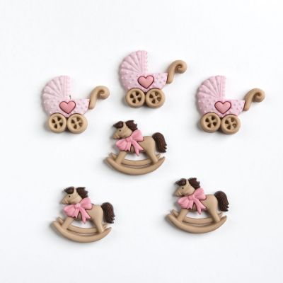 Récréatys Sachet boutons fantaisie naissance fille Landeau Bacule