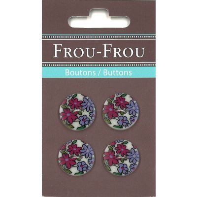 Boutons Fleuri Bordeaux