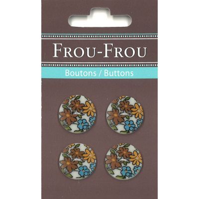 Boutons Fleuri Jaune Moutarde