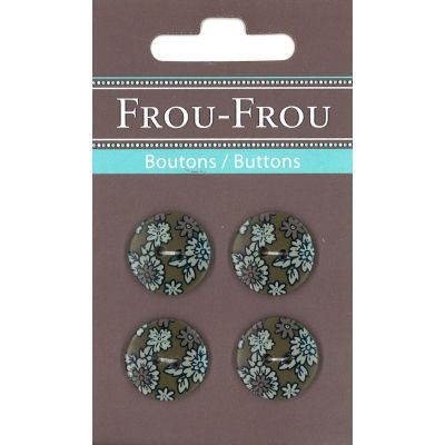Boutons Fleuri Kaki
